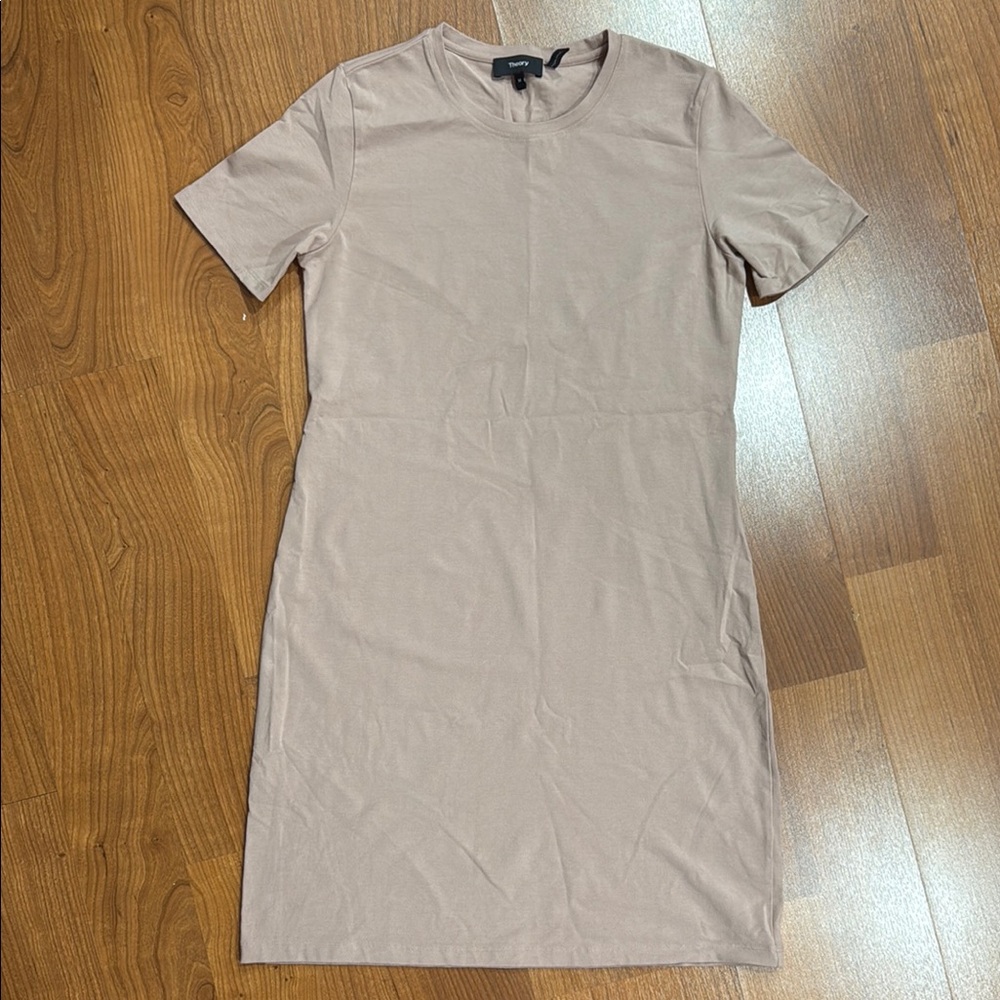 Elegant Tan Short Sleeve Dress